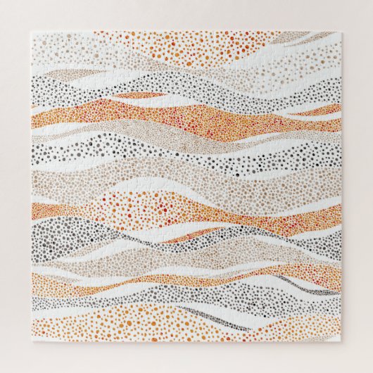 Pointillism Wavy Polka: Schattige Doodle Textiel Legpuzzel (Verticaal)