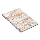 Pointillism Wavy Polka: Schattige Doodle Textiel Notitieboek (Rechterzijde)