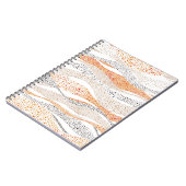 Pointillism Wavy Polka: Schattige Doodle Textiel Notitieboek (Linkerzijde)