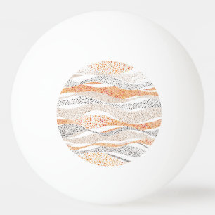 Pointillism Wavy Polka: Schattige Doodle Textiel Pingpongbal