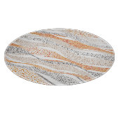 Pointillism Wavy Polka: Schattige Doodle Textiel Snijplank (Hoek)