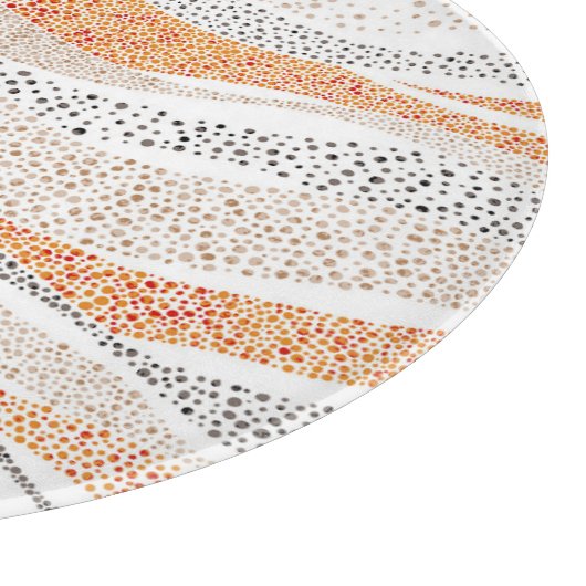 Pointillism Wavy Polka: Schattige Doodle Textiel Snijplank (Hoek)