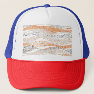 Pointillism Wavy Polka: Schattige Doodle Textiel Trucker Pet