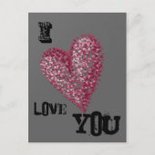 Pointillisme Hart Briefkaart (Voorkant)