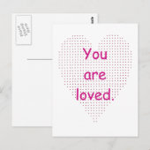 Pointillisme Hart Je bent geliefd Briefkaarten (Voorkant / Achterkant)