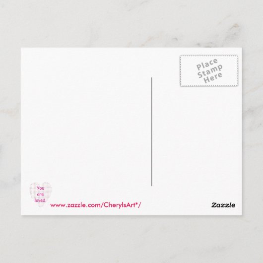 Pointillisme Hart Je bent geliefd Briefkaarten (Achterkant)