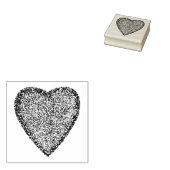 Pointillisme Hart Rubber Stamps Rubberstempel (Gestempeld)