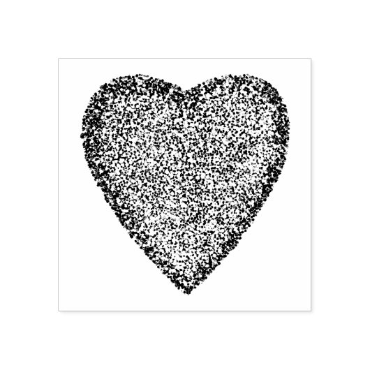 Pointillisme Hart Rubber Stamps Rubberstempel (Afrduk)