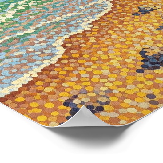 Pointillisme Kustlandschap Poster (Hoek)