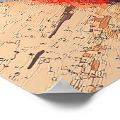 Pointillisme mand van appels door zonovergoten raa poster (Hoek)