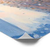 Pointillisme Vrouw bij raam met zonovergoten Uitzi Poster (Hoek)