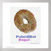 Pointillist Bagel Poster (Voorkant)