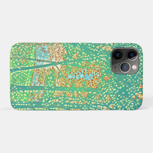 Pointillist bomen Case-Mate iPhone case (Achterkant (horizontaal))
