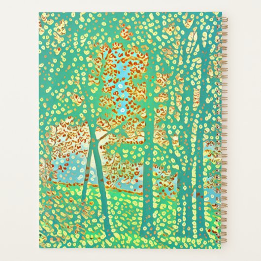 Pointillist bomen planner (Achterkant)
