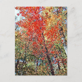 pointillistisch bos briefkaart