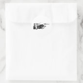 Pointing Finger zwarte en witte sticker (Tas)