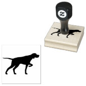 Pointing Pointer Hondenras Silhouette Rubber Stamp Rubberstempel (Gestempeld)