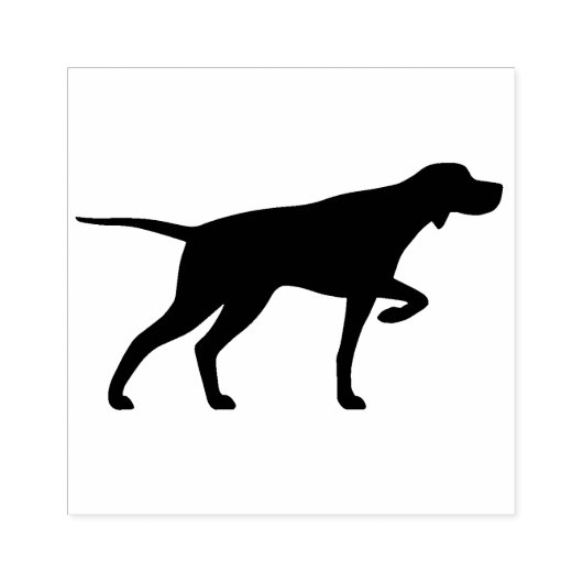Pointing Pointer Hondenras Silhouette Rubber Stamp Rubberstempel (Afrduk)