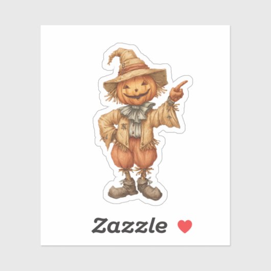 Pointing Scarecrow  Sticker (Vel)