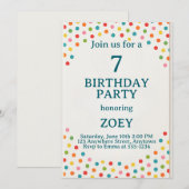 Points Birthday Party  Kaart (Voorkant / Achterkant)