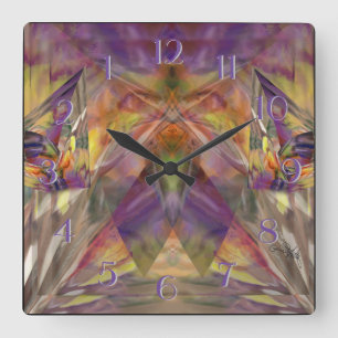      PointsBackward-klok Vierkante Klok