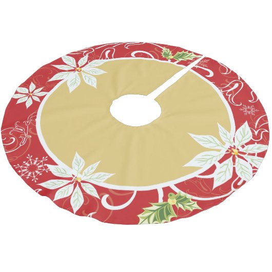 Pointsetta  | Roodboomrokken Kerstboom Rok (Gekanteld)