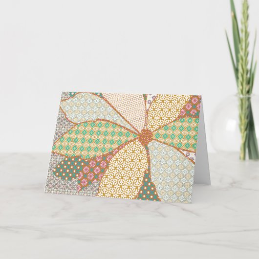 Pointsetta van Applique Feestdagen Kaart (Voorkant)