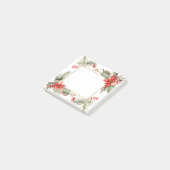 Pointsettia en de groenblijvende grens post-it® notes (Schuin)