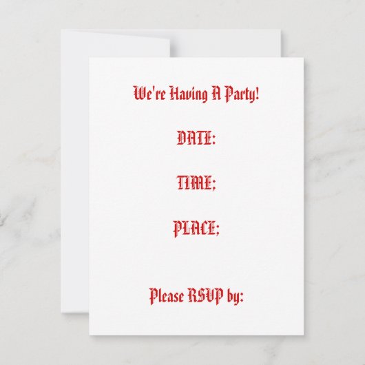 "POINTSETTIA"-uitnodiging Kaart (Achterkant)