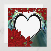 PointsettiaHart Foto Gepersonaliseerde Kaart (Voorkant / Achterkant)