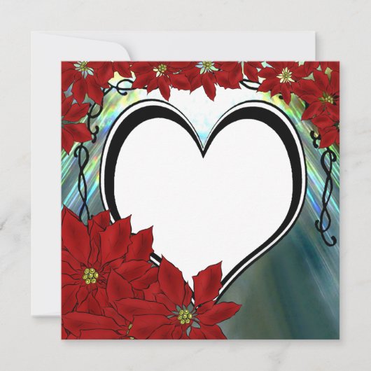 PointsettiaHart Foto Gepersonaliseerde Kaart (Voorkant)