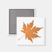 Pointy Brown Maple Leaf Magneet (Voorkant / Achterkant)