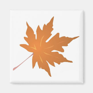Pointy Brown Maple Leaf Magneet