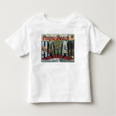 Poipu Beach, Hawaii - grote letterscènes Kinder Shirts (Voorkant)