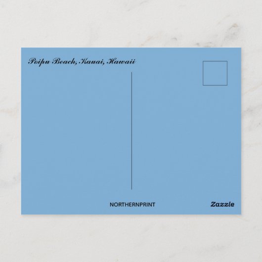 Poipu Beach Kauai Hawaii Briefkaart (Achterkant)