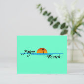 Poipu Beach Sunset Briefkaart (Staand voorkant)