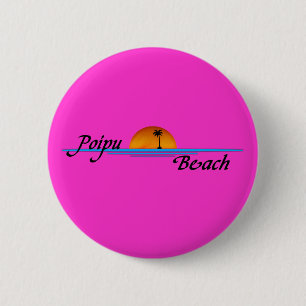 Poipu Beach Sunset Button