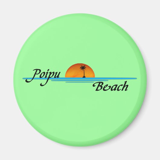 Poipu Beach Sunset Magnet (Voorkant)
