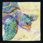 Poipu Beach Turtle Scarf Bandana<br><div class="desc">Deze zee schildpad kruipt op het zand om een mooie plek op Poipu Beach te krijgen.</div>