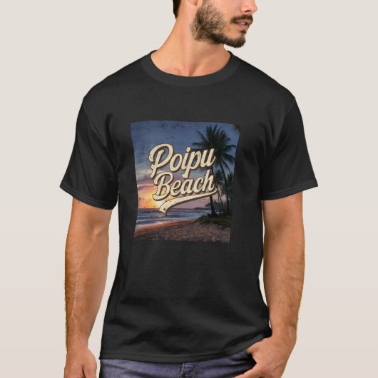 Poipu Beach Zonsondergang T-shirt (Voorkant)