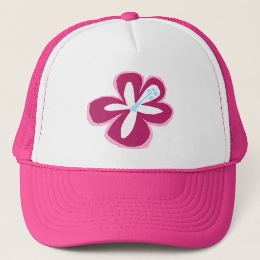 "Poipu Flower" Trucker Hat Trucker Pet (Voorkant)