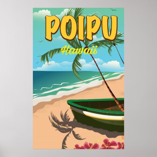 Poipu Hawaii reisposter Poster (Voorkant)