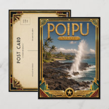Poipu Hawaii Vintage Art Deco Gouden Tijdperk