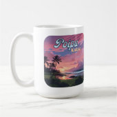 Poipu Kauai Hawaii Beach Palmbomen Retro Koffiemok (Links)