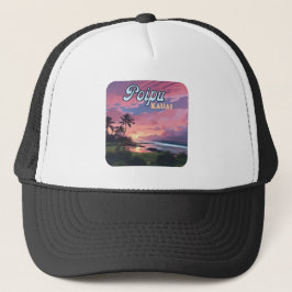 Poipu Kauai Hawaii Beach Palmbomen Retro Trucker Pet