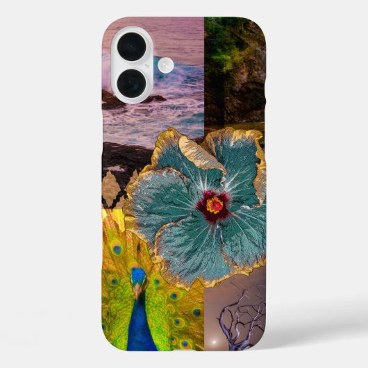 Poipu Sunrise, Kauai Hawaiian Peacock Collage Case-Mate iPhone Case (Achterkant)