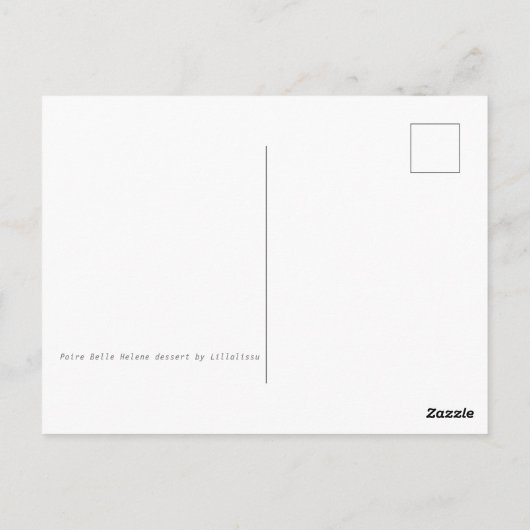 Poire Belle Hélène waterverf Briefkaart (Achterkant)