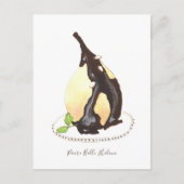 Poire Belle Hélène waterverf Briefkaart (Voorkant)