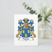 Poirier Family Crest Briefkaart (Staand voorkant)