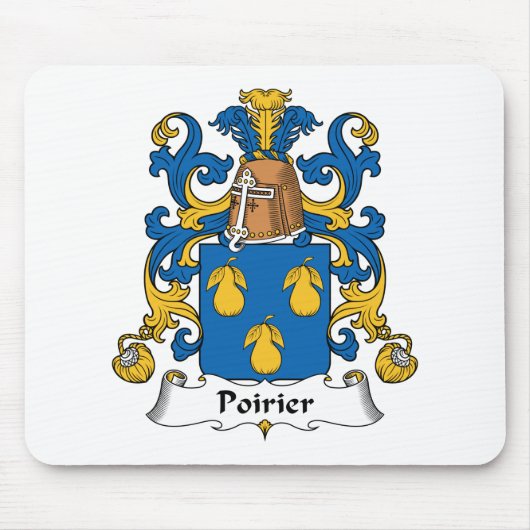 Poirier Family Crest Muismat (Voorkant)